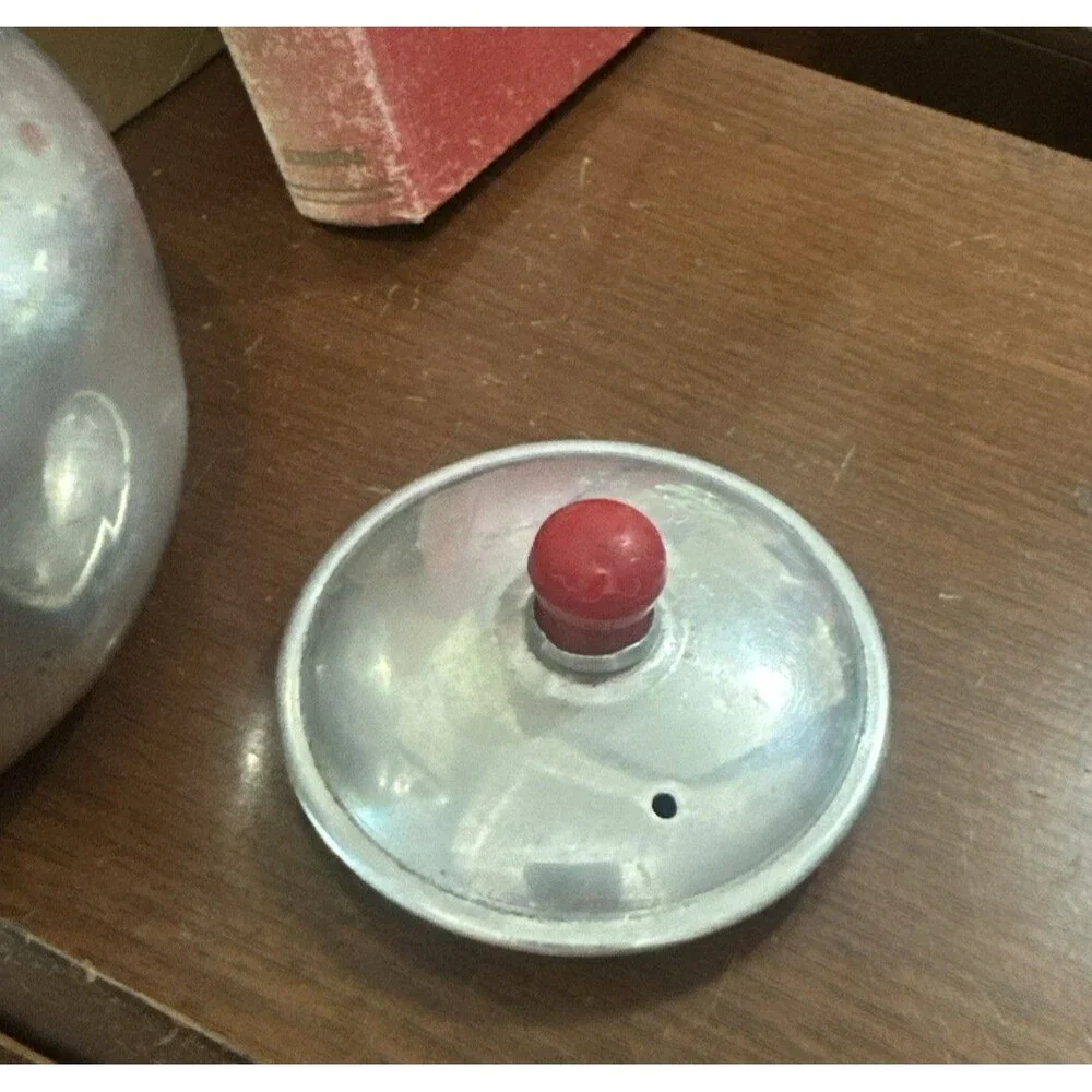 Vintage Small Aluminum Teapot Made in Japan Knob on Lid
